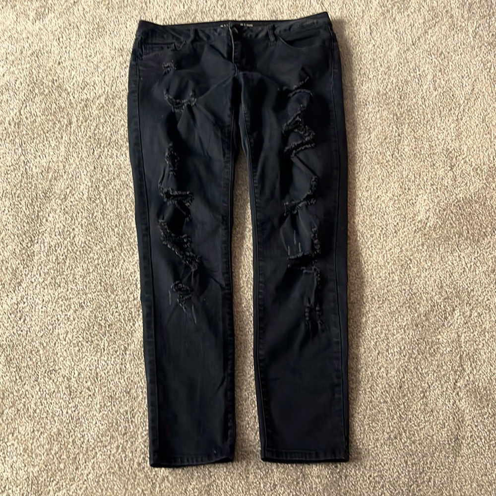 Empyre black skinny ripped jeans low waisted